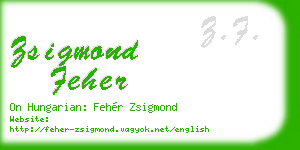 zsigmond feher business card