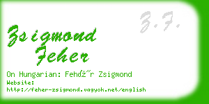 zsigmond feher business card